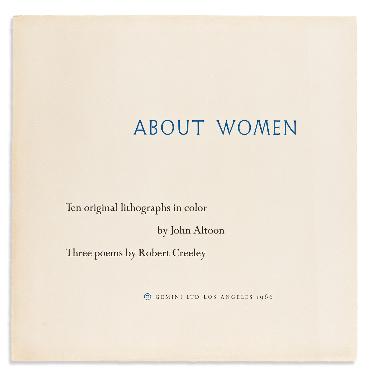 ALTOON, JOHN. Some Women.
